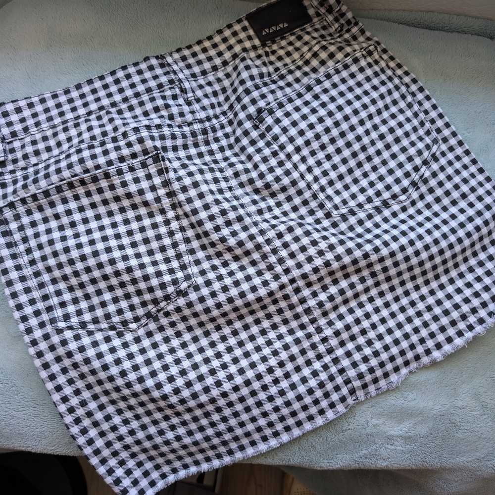 Dollhouse Black and White Checkered Skirt